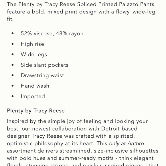 Anthropologie The Plenty Tracy Reese Palazzo Pants - Picture 5 of 12